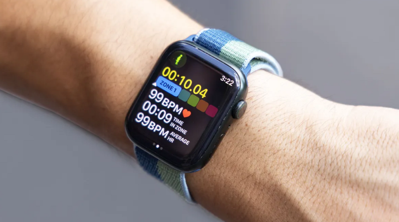 Biometrics- Person checking health data on a smartwatch, representing biometrics tracking for health and fitness optimization